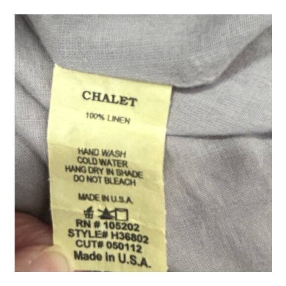 Chalet Sleeveless Gray Linen Tiered Bubble Hem Sundress Size Large - Picture 12 of 15